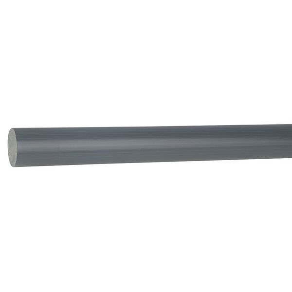 Gray PVC Rod Stock 4 ft. L, 1-1/4