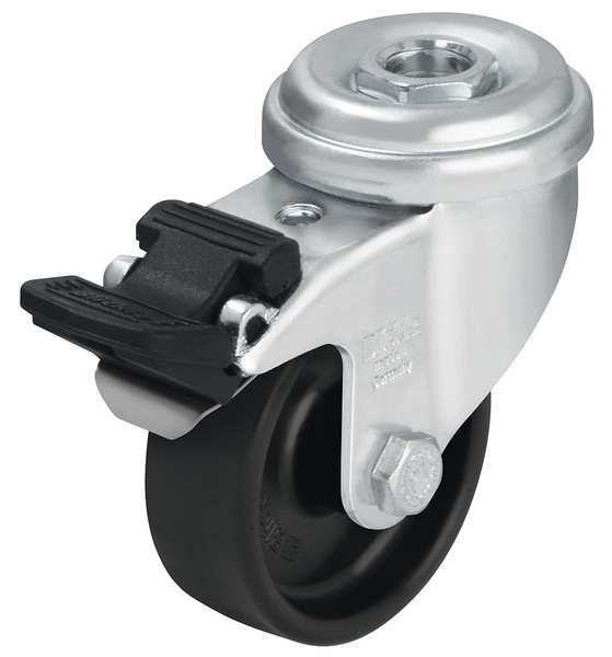 Kingpin Swivl Caster, Nylon, 3 in., 165 lb.