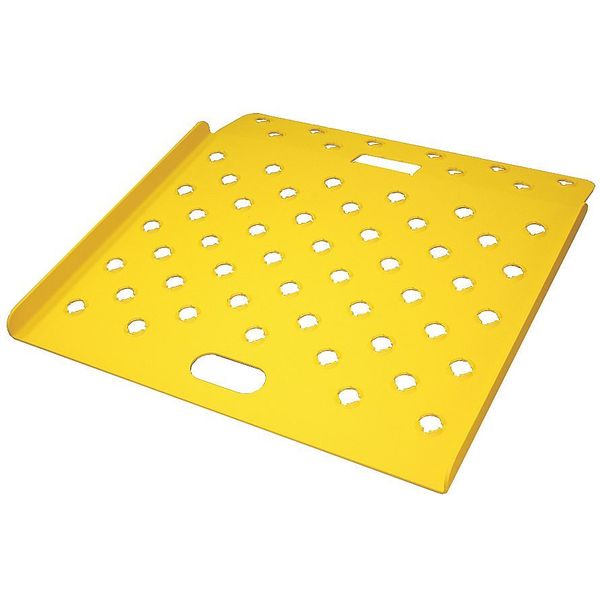 Curb Ramp, Alum., Yellow, 26 In. W, 18 In. L