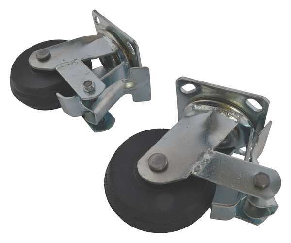 Caster Assembly, 5 In with Brakes