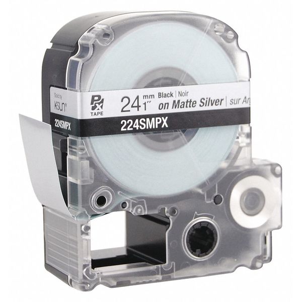 Black Ink/Silver Matte Tape, 1