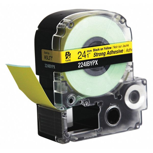 Blk Ink/Yellow Tape, Strong Adhesive, 1