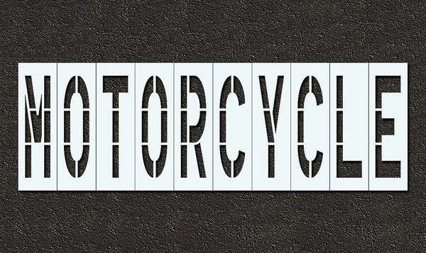 Pavement Stencil, Motorcycle, 48 in