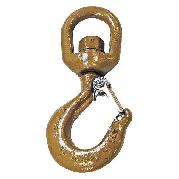 Swivel Hook, Alloy Steel, 22,000 lb., Gold