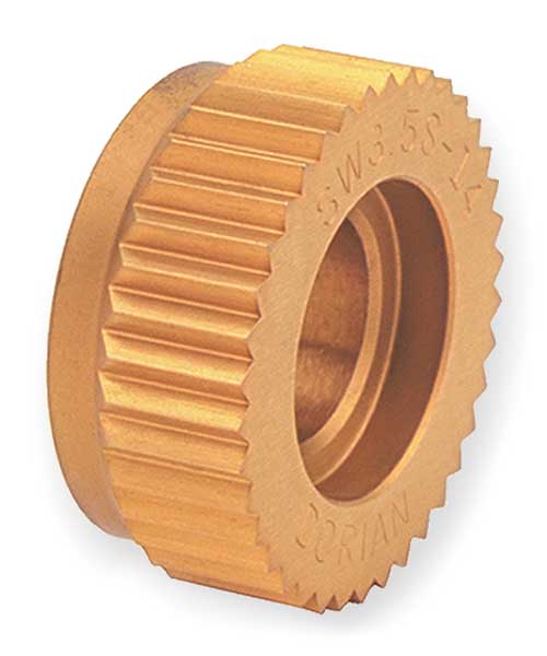 Knurl Wheel, SW2 Series, STR, 1/2 OD, 20 TPI