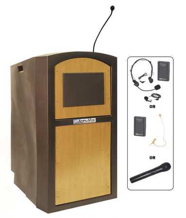 Lectern W/sound,maple,46-3/4x26x25-1/2 (