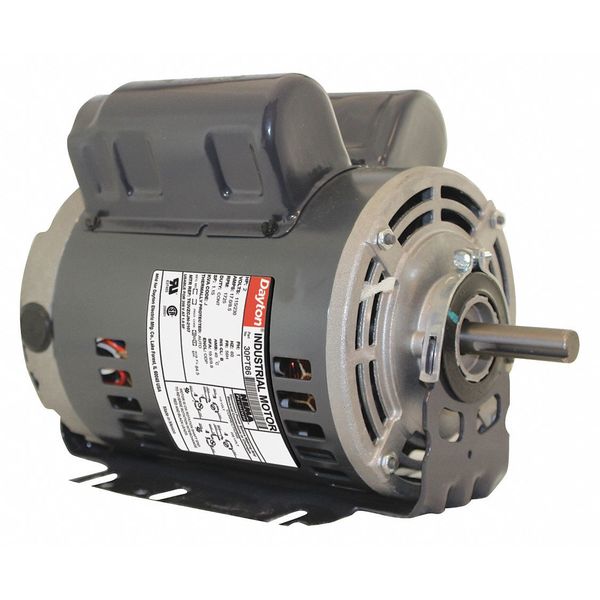 Capacitor-Start/Run General Purpose Motor, 2 HP, 115/230V AC Voltage, 56H Frame, 1,725 Nameplate RPM