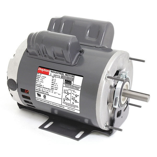 Capacitor-Start/Run General Purpose Motor, 3/4 HP, 115/230V AC Voltage, 56 Frame