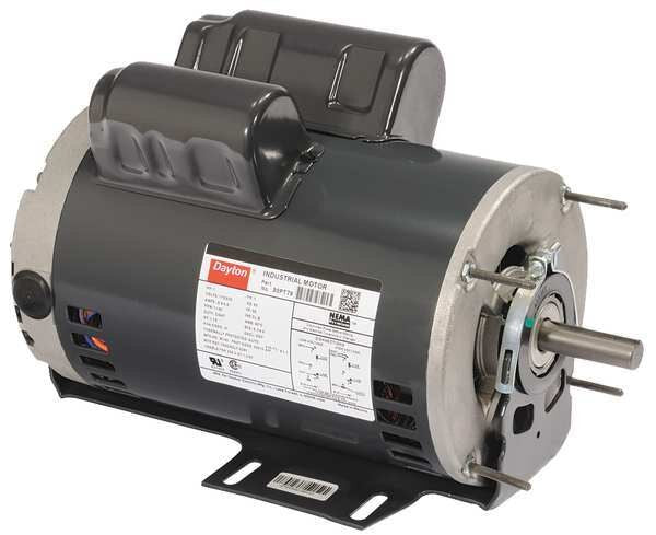 Capacitor-Start/Run General Purpose Motor, 1 HP, 115/230V AC Voltage, 56 Frame, 1,140 Nameplate RPM