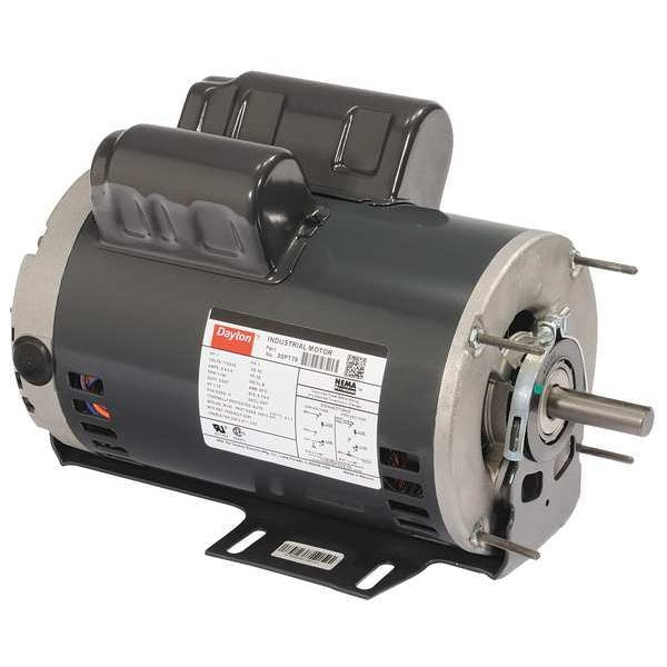 Capacitor-Start/Run General Purpose Motor, 1 HP, 115/230V AC Voltage, 56 Frame, 1,140 Nameplate RPM