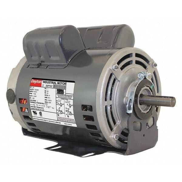 Capacitor-Start/Run General Purpose Motor, 1/2 HP, 115/230V AC Voltage, 56 Frame