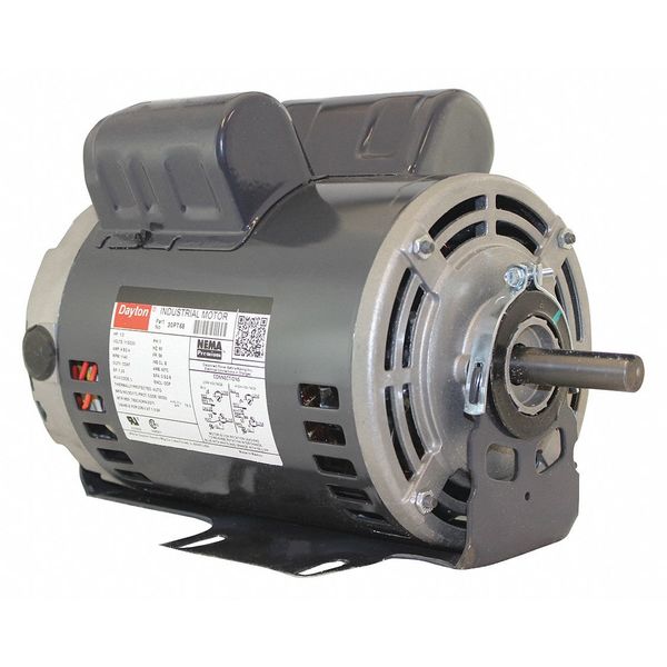 Capacitor-Start/Run General Purpose Motor, 1/2 HP, 115/230V AC Voltage, 56 Frame