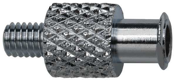 Female Luer to 10-32 Male, Plated Brass Silver