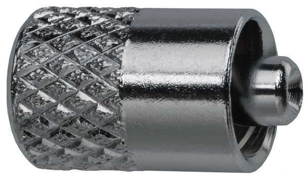 Male Luer Lock Blank, Plated Brass Silver
