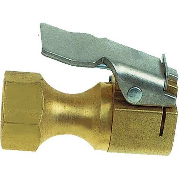 Air Chuck, 1/4-18 NPT, Brass, Clip-On