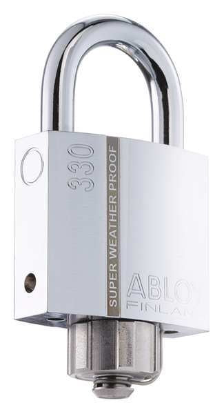 Padlock, Keyed Alike, Long Shackle, Rectangular Brass Body, Hardened Steel Shackle, 1 in W