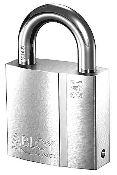 Padlock, Keyed Alike, Standard Shackle, Rectangular Brass Body, Hardened Steel Shackle, 1 3/32 in W