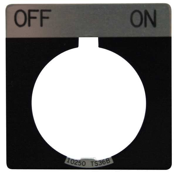 Cutler-Hammer Legend Plate, Square, Off On, Black