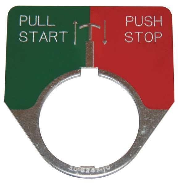 Cutler-Hammer Legend Plate, Push/Pull, Start/Stop