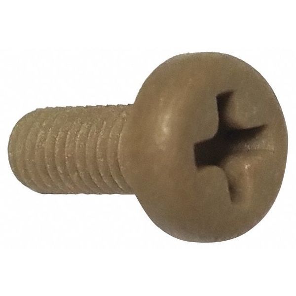 #10-32 x 1-1/2 in Phillips Pan Machine Screw, Plain PEEK, 10 PK