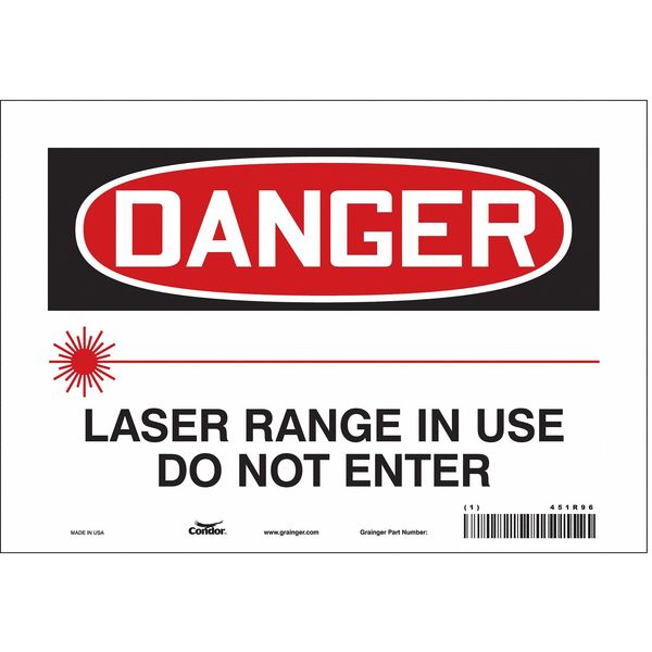 Safety Sign, 7 in Height, 10 in Width, Vinyl, Vertical Rectangle, English, 451R96
