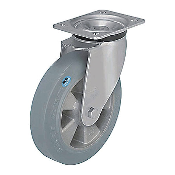 Plate Caster, 550 lb. Ld Rating, Swivel