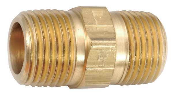 Brass Hex Nipple, MNPT, 1/2