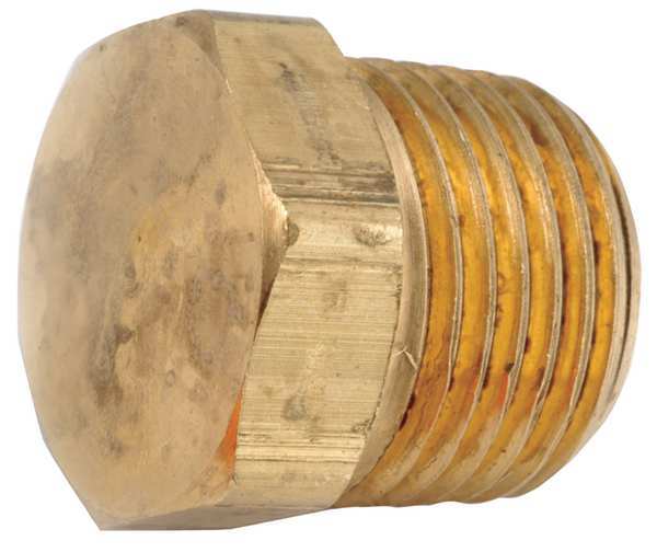 Brass Hex Head Plug, MNPT, 3/8