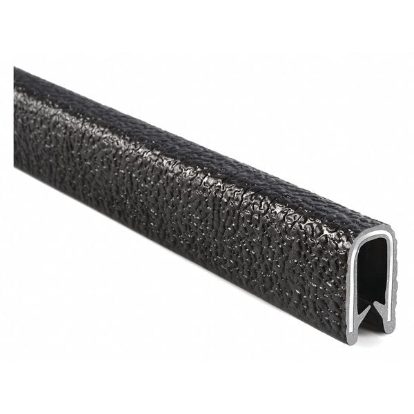 Edge Trim, PVC, Aluminum, 25 ft Length, 0.755 in Overall Width
