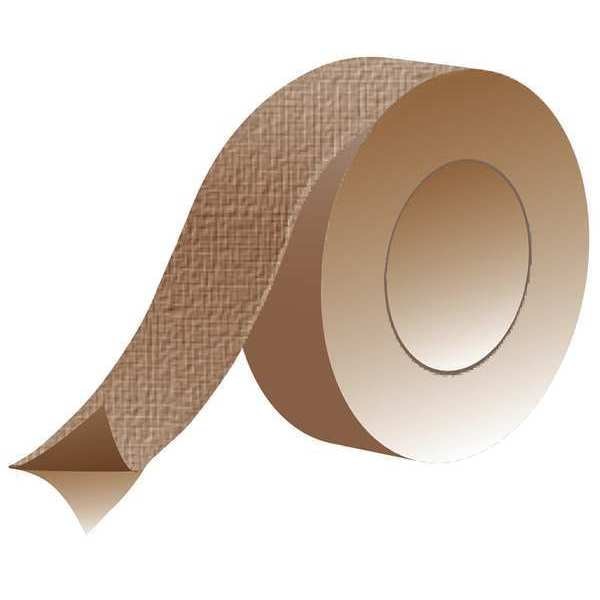 Fiberglass Fabric, 72 ft L, 3 in W, 0.005 in Thick, Silicone Adhesive Backing, Tan