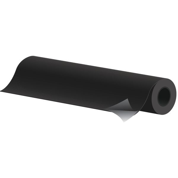 Fiberglass Fabric, 108 ft L, 20 in W, 0.003 in Thick, Silicone Adhesive Backing, Black