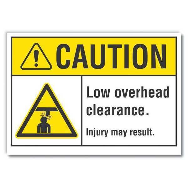 Caution Sign, Self-Adhesive Vinyl, 10 in H, LCU3-0006-RD_14x10