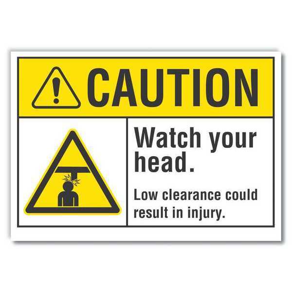 Sign, Self-Adhesive Vinyl, 3-1/2 in. H, LCU3-0007-RD_5x3.5