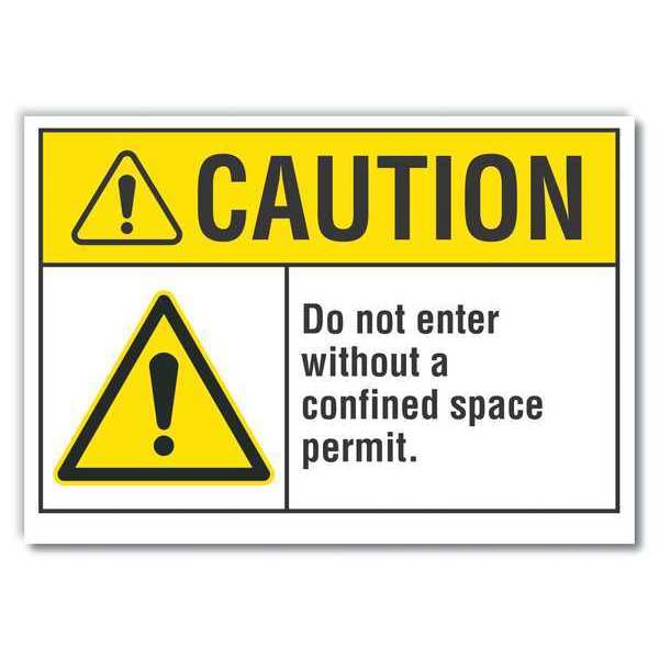 Sign, Self-Adhesive Vinyl, 3-1/2 in. H
