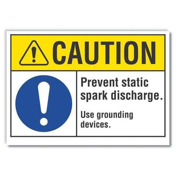Caution Sign, Self-Adhesive Vinyl, 10 in H, LCU3-0050-RD_14x10
