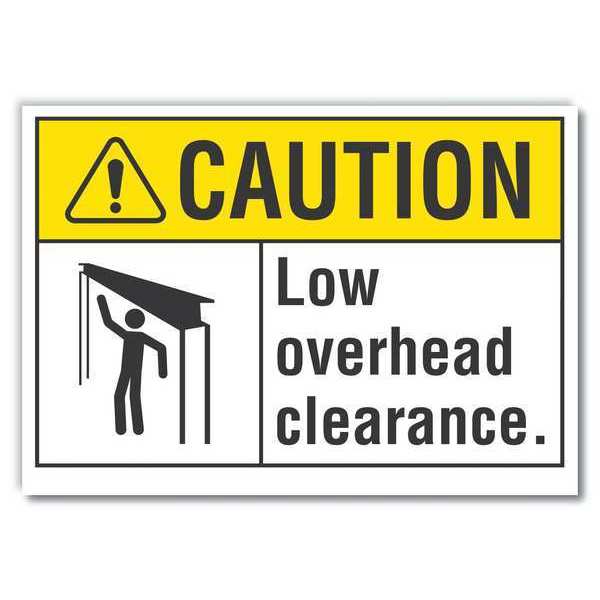 Caution Sign, Self-Adhesive Vinyl, 7 in. H, LCU3-0107-RD_10x7