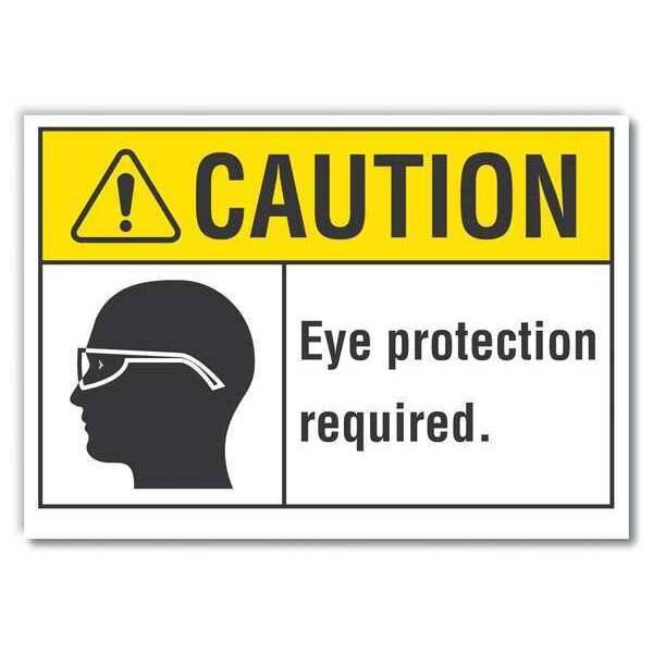 Caution Sign, Self-Adhesive Vinyl, 7 in. H, LCU3-0110-RD_10x7