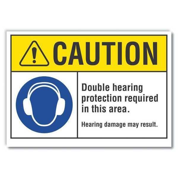 Caution Sign, Self-Adhesive Vinyl, 10 in H, LCU3-0056-RD_14x10