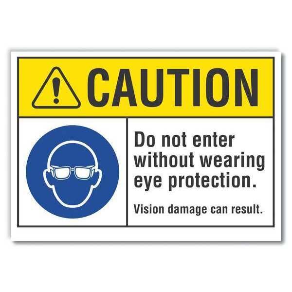 Caution Sign, Self-Adhesive Vinyl, 5 in. H, LCU3-0061-RD_7x5