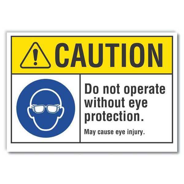 Caution Sign, Self-Adhesive Vinyl, 5 in. H, LCU3-0062-RD_7x5