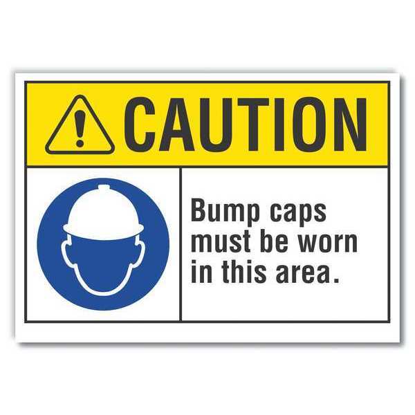 Caution Sign, Self-Adhesive Vinyl, 10 in H, LCU3-0066-RD_14x10