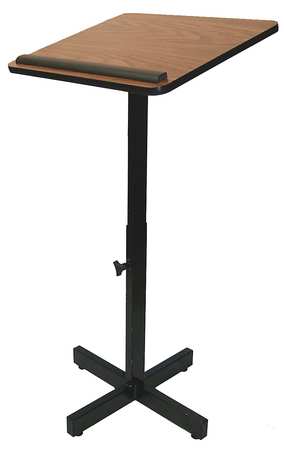 Lectern Stand,adjustable,30-44in,oak (1