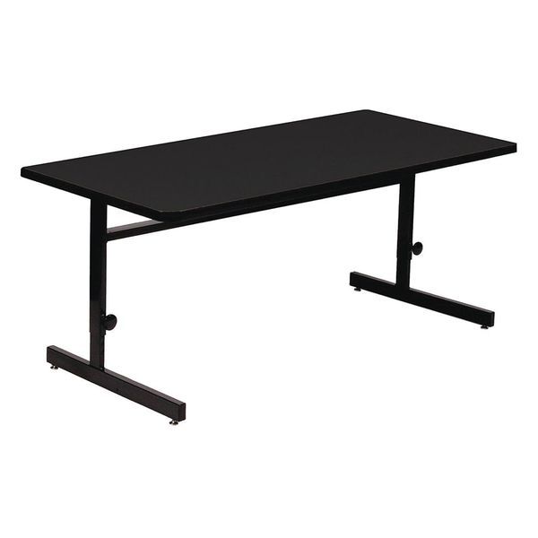 Rectangle Econoline Adjustable Height Computer Desk and Training Table, 24