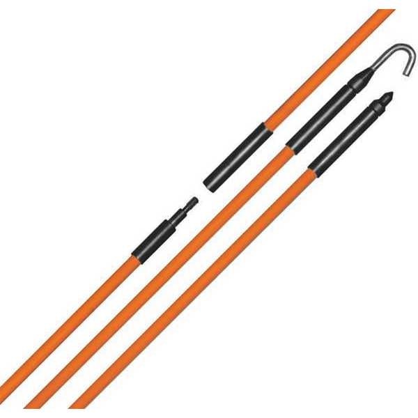 Fiberglass Wire Fishing Rods, 8 ft.