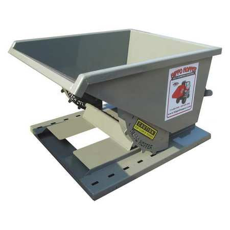 Light Duty Hopper, 3/4 yd., 2000 lb., Gray