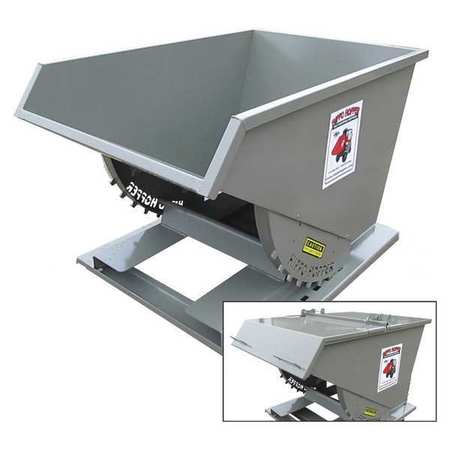 Hopper, w/Casters, Lid, 3/4 yd., 4000 lb.
