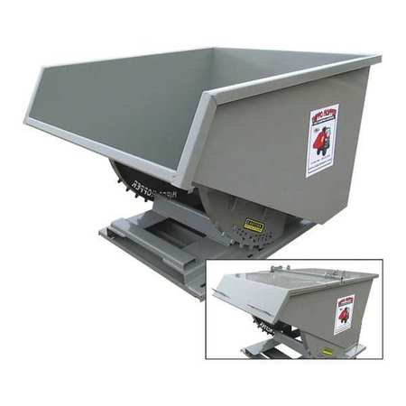 HD Hopper, w/Casters, Lid, 5 yd., 6500 lb.