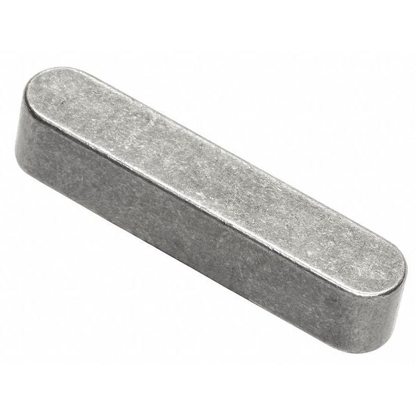 Oversized Machine Key, Round End, Carbon Steel, Plain, 5/8 in L, 3/16 in Sq