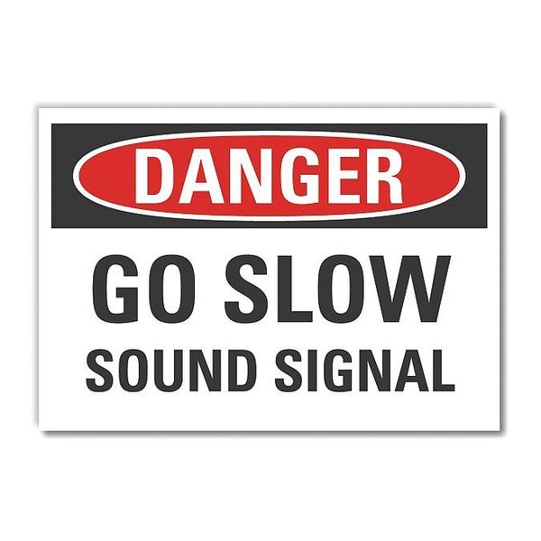 Lift Truck Traffic Danger Reflective Label, 7 in H, 10 in W, LCU4-0433-RD_10X7