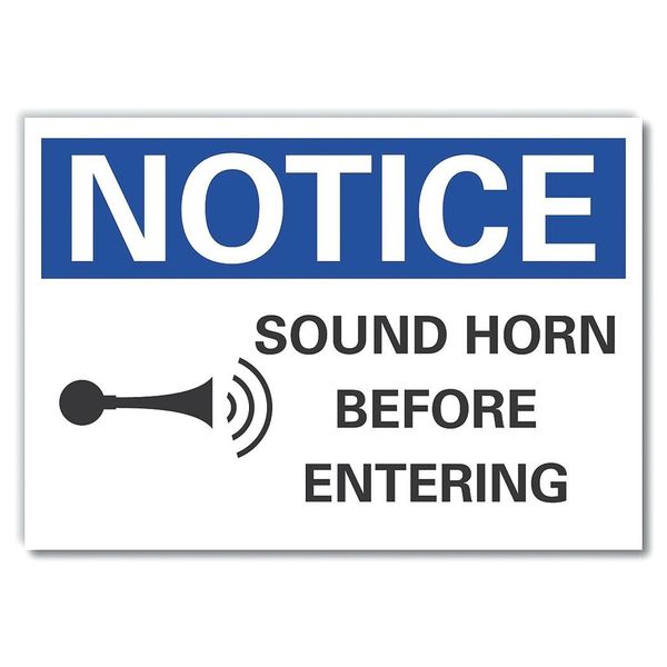 Lift Truck Traffic Notice Reflective Label, 5 in H, 7 in W, LCU5-0075-RD_7X5